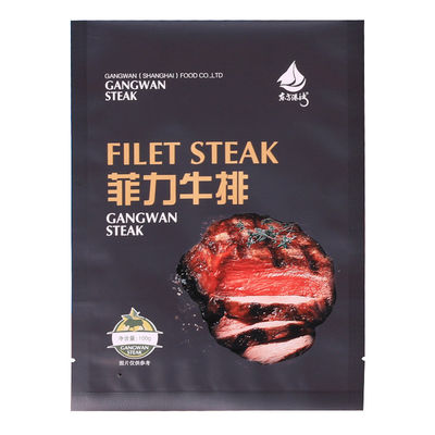 Bolsa negra del acondicionamiento de los alimentos de 500g 200g con la cremallera para la carne
