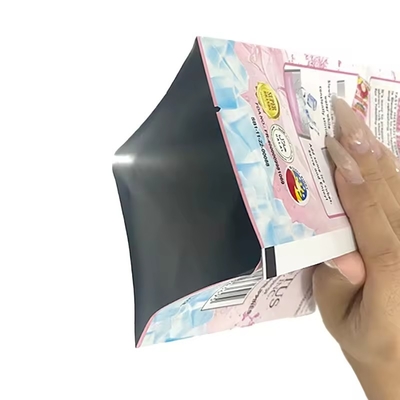 Impresión personalizada de papel de aluminio de sello de tres lados Bolso para dulces, frijoles de café