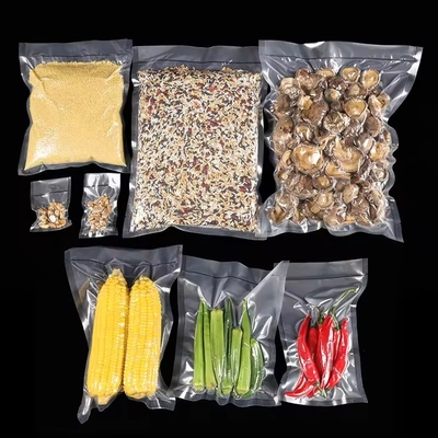 Embalaje de alimentos con vacío transparente Bolsa de embalaje de nylon en relieve de conservación de alimentos y frutas