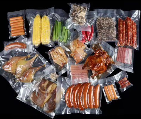 Embalaje de alimentos con vacío transparente Bolsa de embalaje de nylon en relieve de conservación de alimentos y frutas
