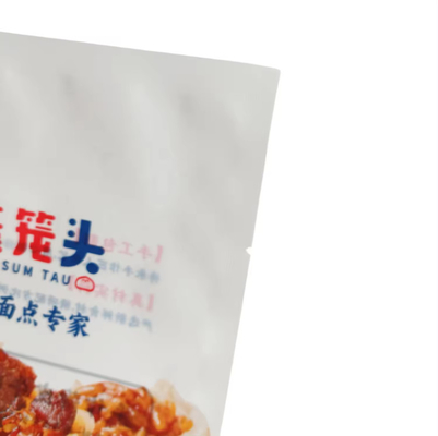 560 g Saco de carne de res Siomai Blanco mate Saco de sellado de tres lados helado Saco de conservación fresco congelado