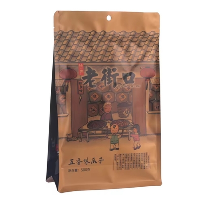 Bolsas de papel transparente personalizadas con cremallera para envases de alimentos