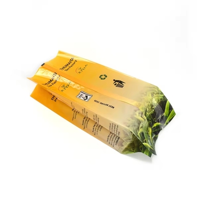 Impreso a medida laminado 240g 500g bolso de plástico impermeable bolso de seguridad de sello de papel de aluminio de grado alimenticio bolsas de embalaje de té de lado