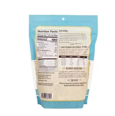 Bolsa de embalaje al vacío para nueces, semillas, alimentos, granos enteros, avena
