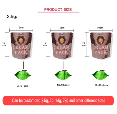 1g 3.5 G 7g Impreso Bolso comestible de plástico laminado a prueba de olor Bolso de embalaje Cerrojo de suspensión Bolsas comestibles Mylar