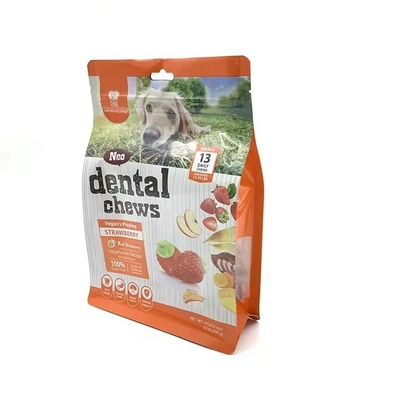 Retorte de sellado de ocho lados Envasado de plástico para perros Alimento para gatos Cintas de almacenaje Gusset lateral Bolsa de bolsa para alimentos para mascotas