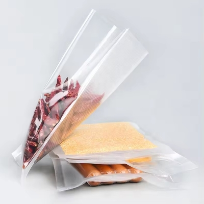 Bolsas de sellador de vacío transparente de gran tamaño para ahorro de alimentos Embalaje de plástico de nylon Bolsa de sellador de vacío transparente grande