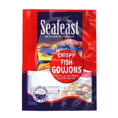 Embalaje de alimentos congelados de pescado, pollo y vacío impreso a medida 3 sello lateral Bolsas de plástico con logotipos