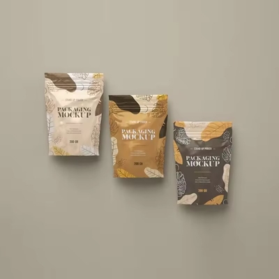 Embalaje de grado alimenticio resealable Bolso de pie de superficie de cerradura con bolso de café de cerradura con papel de válvula