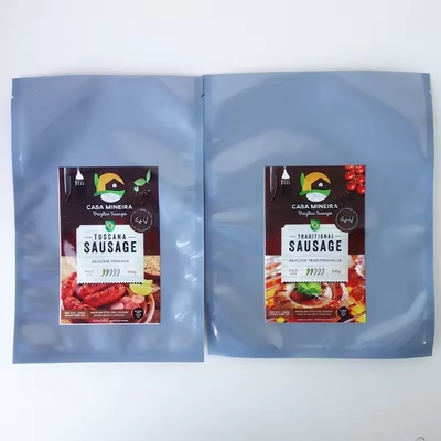 Laminado Imprimido a medida Plástico transparente Mylar Embalaje de mariscos Vacío Bolsa congelada sellada