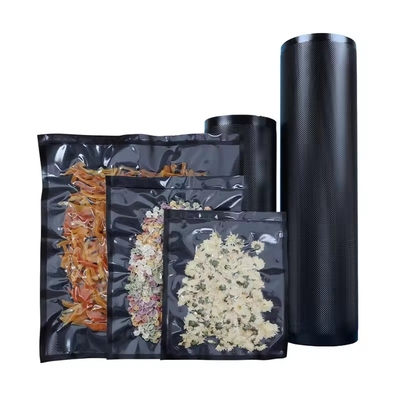 Bolsas de vacío texturizadas y en relieve de ahorro de alimentos bolsas de sellador de vacío transparentes / bolsas de vacío negras