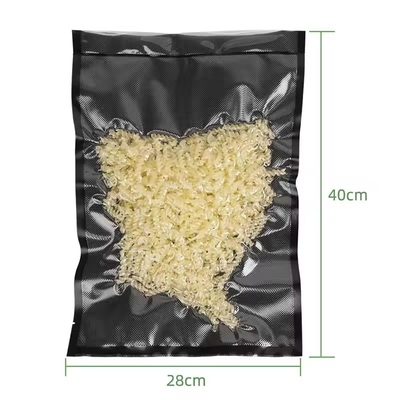 Bolsas de vacío texturizadas y en relieve de ahorro de alimentos bolsas de sellador de vacío transparentes / bolsas de vacío negras