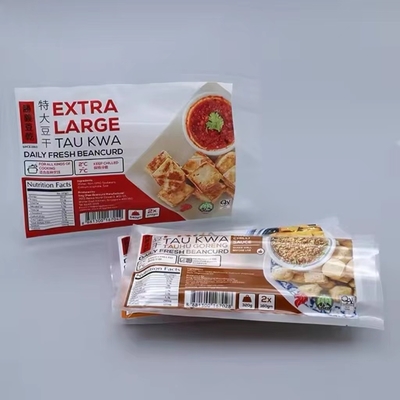 Bolsa de embalaje de alimentos de impresión personalizada Bolsa de sellado de tres lados Bolsa de envasado de nylon Bolsa de alimentos congelados de galletas de mariscos Camarón