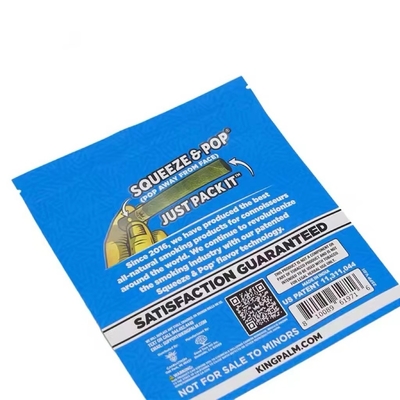Impresión digital 3.5g 7g 14g 28g Bolsas anti-olor de Mylar a prueba de niños de aluminio de papel resealable Bolsas de sellado de tres lados