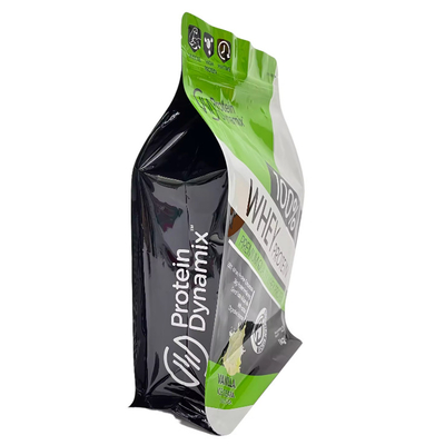 Proteína activa más bolsa de papel de aluminio impresa a medida bolsas de embalaje de proteína de suero de leche en polvo con cremallera