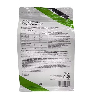 Proteína activa más bolsa de papel de aluminio impresa a medida bolsas de embalaje de proteína de suero de leche en polvo con cremallera