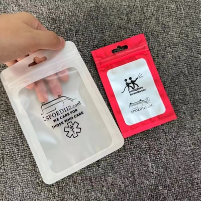100 piezas de bolsas recubribles a prueba de olor de Mylar con ventana transparente cerradura de cerradura con cremallera Joyería Bolsa de plástico transparente