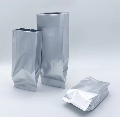 Lámina de aluminio de lámina de plata brillante sello térmico de atrás sello lateral carcasa de embalaje de alimentos bolsa de café bolsas de frijoles