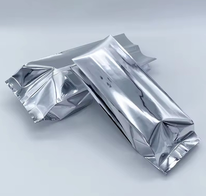 Lámina de aluminio de lámina de plata brillante sello térmico de atrás sello lateral carcasa de embalaje de alimentos bolsa de café bolsas de frijoles