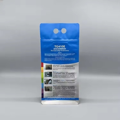 Bolsa de plástico con fondo plano con cremallera reutilizable de papel de aluminio de lado para bolsas de embalaje de detergentes químicos en polvo