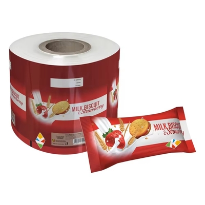 Película de embalaje de alimentos de papel de aluminio impreso a medida/saquete de embalaje laminado de plástico rollo de película de plástico para bocadillos