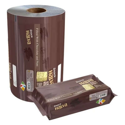 Película de embalaje de alimentos de papel de aluminio impreso a medida/saquete de embalaje laminado de plástico rollo de película de plástico para bocadillos