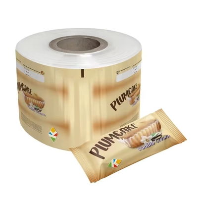 Película de embalaje de alimentos de papel de aluminio impreso a medida/saquete de embalaje laminado de plástico rollo de película de plástico para bocadillos