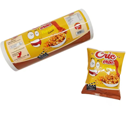 Embalaje Impreso de plástico Bolsita de laminación en caliente Bolso de bocadillos para alimentos BOPP PET Aluminio CPP PE Chip de papa Rollo de película sellada