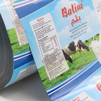 Película de plástico laminada de aluminio flexible para envases alimenticios para leche, especias, en polvo, envasado de té, película de sellado de azúcar