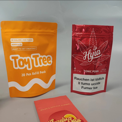 Bolsa de plástico de aluminio cosmético impresa a medida Bolsa de sello de tres lados de Mylar para máscaras físicas Embalaje Bolsa de Mylar