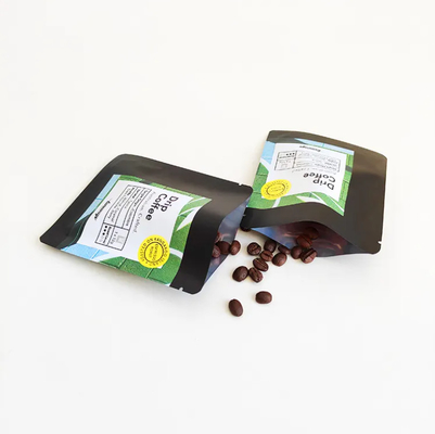 Impresión digital de 3 lados sellado bolso plano bolso para filtro de goteo de café embalaje colgando oídos bolsa de café