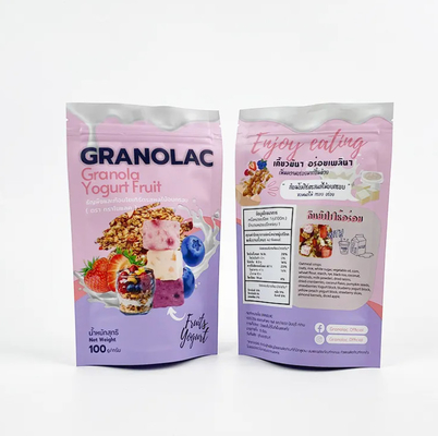 Logotipo personalizado Doy Pack Stand Up Pocket Alimentos Bolsas de embalaje flexibles Fabricante de bolsas de cierre con cremallera