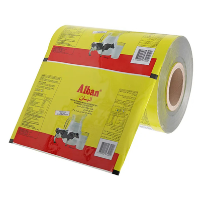 Rollo de película de plástico de aluminio laminado con especias de plástico para alimentos Rollo de película de plástico para embalaje Material para leche en polvo