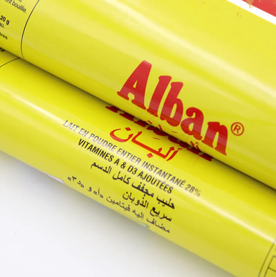 Rollo de película de plástico de aluminio laminado con especias de plástico para alimentos Rollo de película de plástico para embalaje Material para leche en polvo