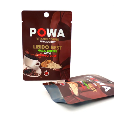 Bolsas de comida cerradas de tres lados con hoyos redondos de papel de aluminio, bolsas de plástico impermeables