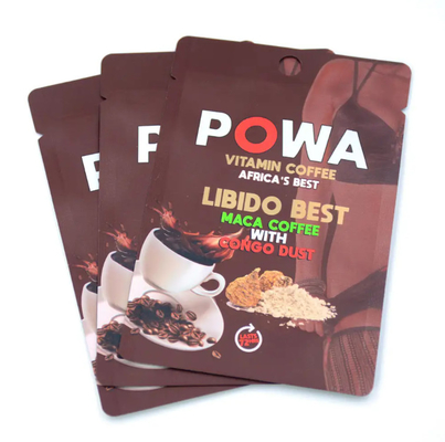 Bolsas de comida cerradas de tres lados con hoyos redondos de papel de aluminio, bolsas de plástico impermeables