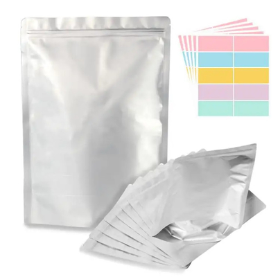 Impresión personalizada de papel de plástico de mat de alimentos de embalaje resealable Bolsa de aluminio de cremallera Stand Up Bolso con cremallera