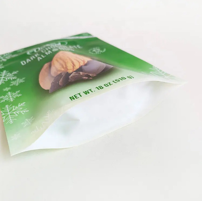 Impresión a medida Bolsa de pie Capota de cerradura Envase de nueces Envase de plástico Bocadillos Almendras Nueces de anacardos Bolsas de embalaje