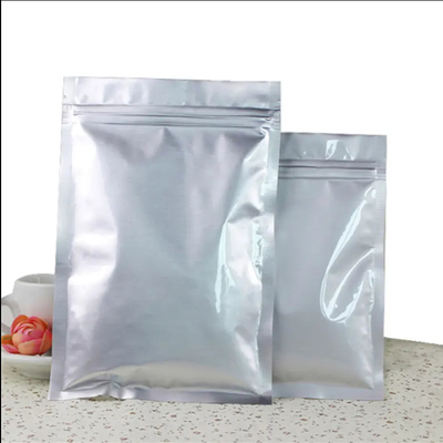 Hotsale Grado alimenticio cerradura de plástico vuelva a cerrar cerradura Bolso de plata Bolso de cerradura de cerradura Mylar Embalaje de cerradura Impresión Bolsa de aluminio personalizada