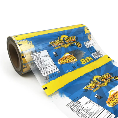 Impresión personalizada Bopp PET CPP PE película laminada metalizada rollo de embalaje flexible aperitivos dulces pizza comida película de plástico