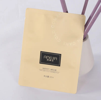 Bolsas pequeñas de muestra de plástico de papel de aluminio 3 lados sellados bolso de bolsa plana para loción de cuidado de la piel