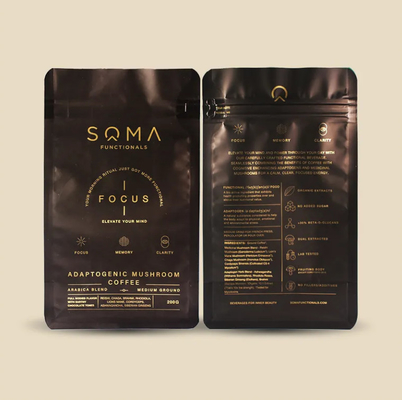 Polvo de cremallera personalizado Bolsa de fondo plano Bolsas de almacenamiento de nueces de alimentos Bolsas de cremallera transparentes Bloqueo de cremallera auto sellado Bolsa de embalaje lateral Bolsa de enchufe