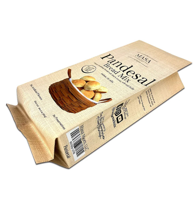 Bolsa de embalaje de plástico de grado alimenticio de impresión personalizada de lado Bolsa de envasado para bolsas de embalaje de mezcla de pan