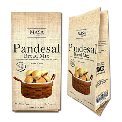 Bolsa de embalaje de plástico de grado alimenticio de impresión personalizada de lado Bolsa de envasado para bolsas de embalaje de mezcla de pan