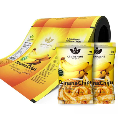 Venta al por mayor de productos alimenticios Chips impresos Bolsas de embalaje Rollos laminados PET Bolsas de plástico Rollos de papel de aluminio de embalaje Mylar