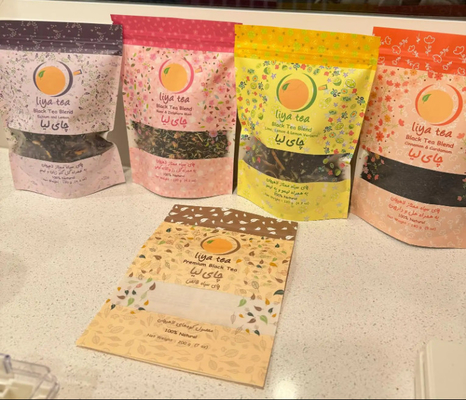 Bolsas de embalaje de té negro con ventana