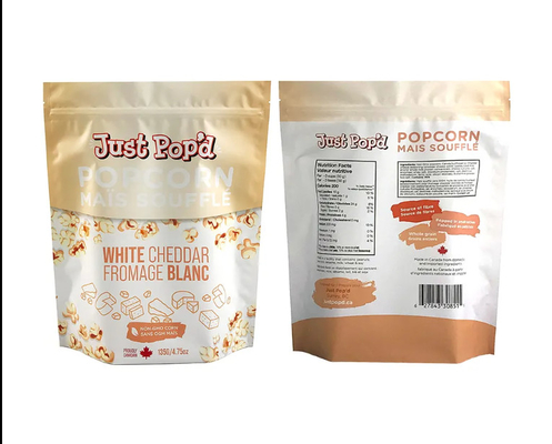Embalaje de alimentos de frutas secas con cremallera de pie en la parte superior Bolsa de cacahuetes y nueces Bolsa de pinos Maní mezclado con anacardos Embalaje