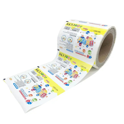 Embalaje automático película de plástico biodegradable fichas de película de rollo bolsa de película de plástico para refrigerio