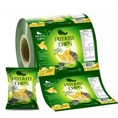 Embalaje automático película de plástico biodegradable fichas de película de rollo bolsa de película de plástico para refrigerio