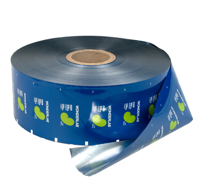 Película de envase de papel de aluminio Película de envase automática de plástico Película laminada Bocadillos Caramelos Galletas Papas fritas Bolsas de película